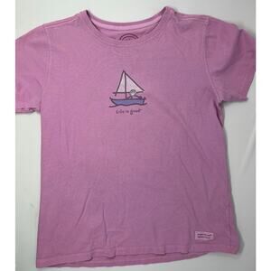 Life is Good Womens Relaxed Fit Tshirt size S PreOwned in good condition sailing